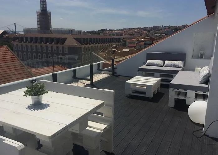 A Terrace On A Topfloor With A View