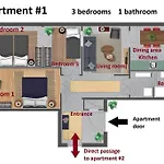 Sj1D+E Heart Of Baixa New A/C Spacious 2 Apts 5Br2Ba