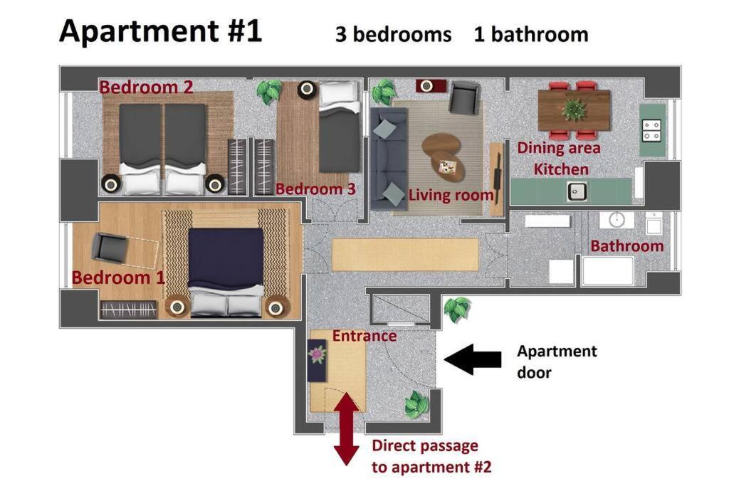 Sj1d+e Heart Of Baixa New A/c Spacious 2 Apts 5br2ba Apartamento